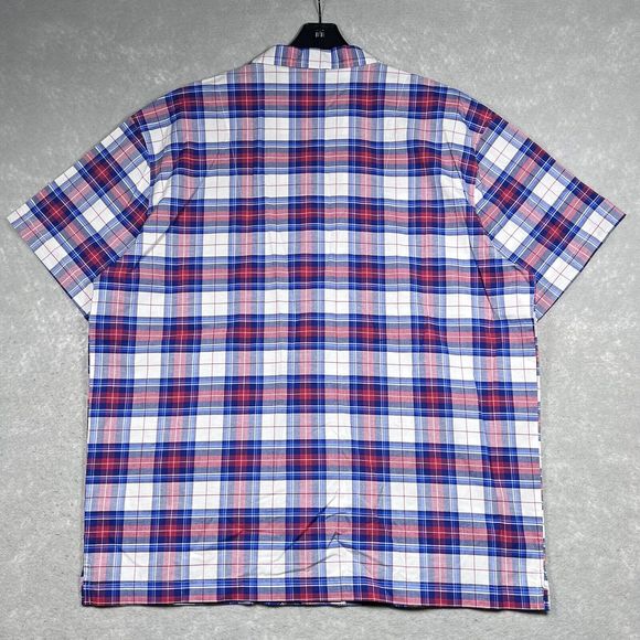 Polo Ralph Lauren Mens Size Large Plaid Pajama Shirt Top Short Sleeve Button Up - Picture 6 of 11